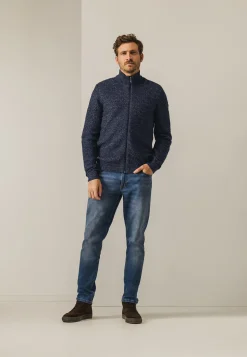 Gemêleerd vest met structuurdessin