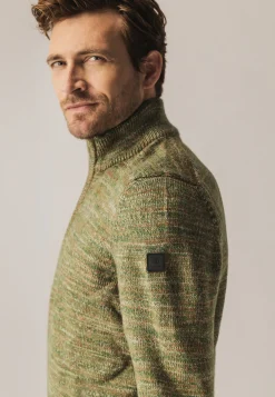 Gemêleerde trui met halve rits