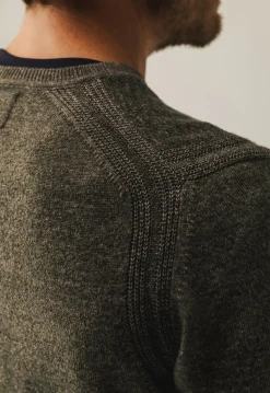 Gemêleerde trui met ribdetails