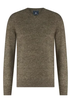 Gemêleerde trui met ribdetails