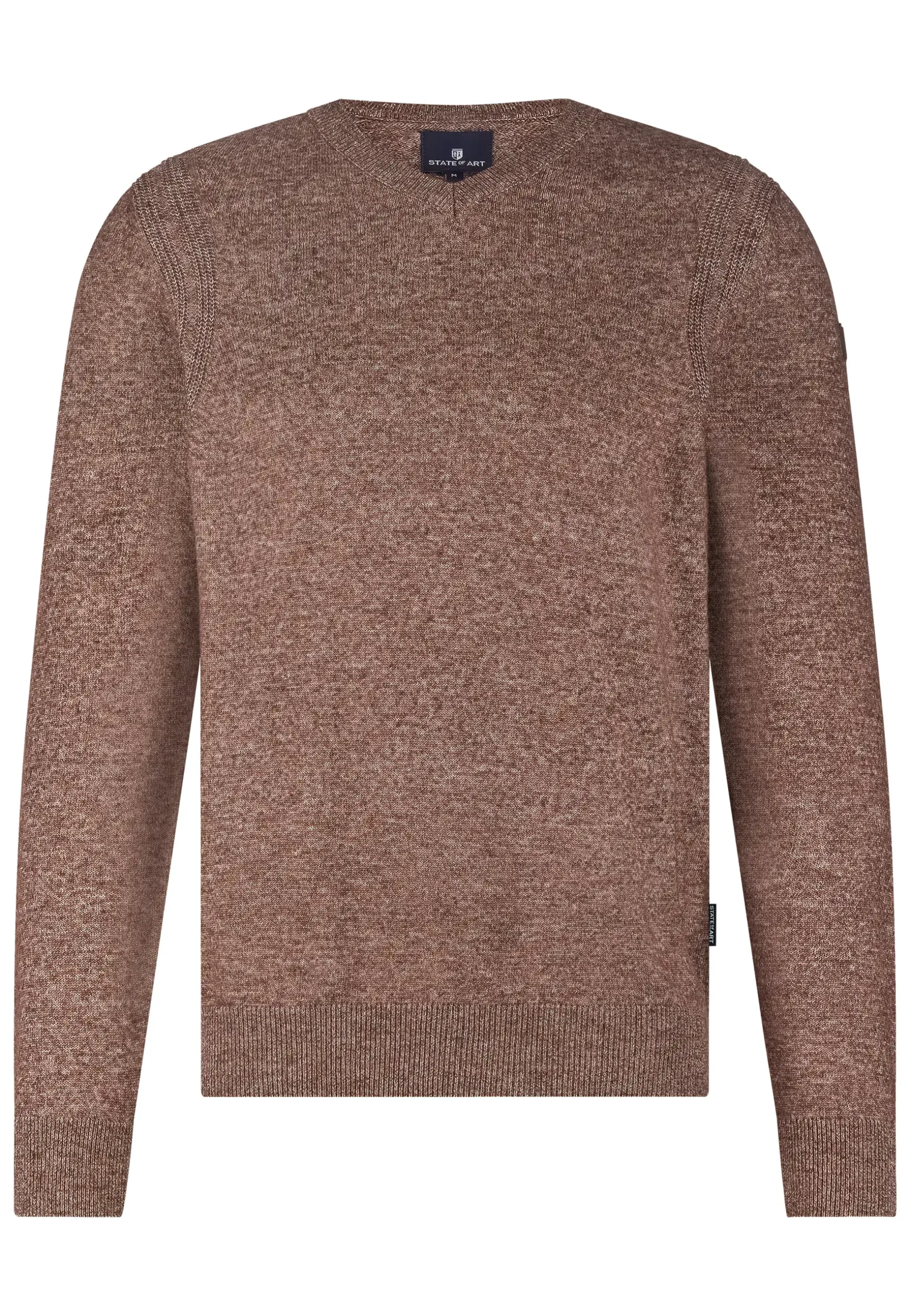 Gemêleerde trui met ribdetails
