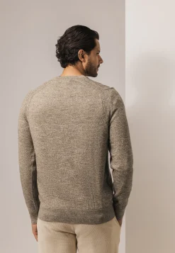 Gemêleerde trui met ribdetails