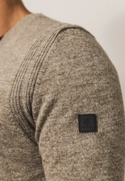Gemêleerde trui met ribdetails