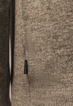 Gemêleerde trui met ribdetails