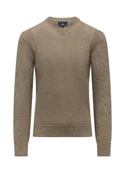 Gemêleerde trui met ribdetails