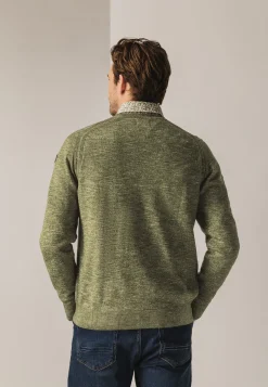 Gemêleerde trui met ribdetails