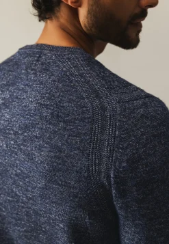 Gemêleerde trui met ribdetails