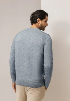 Gemêleerde trui met ribdetails