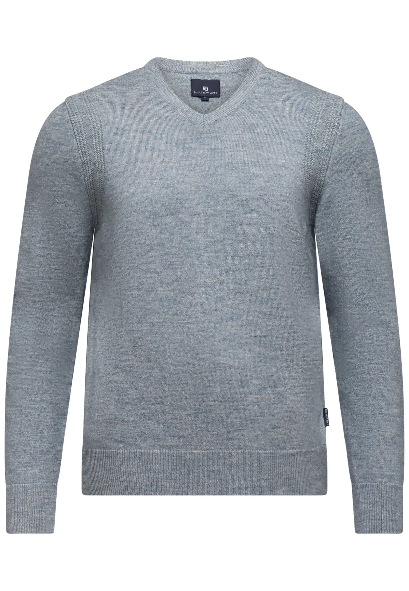 Gemêleerde trui met ribdetails