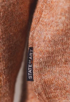 Gemêleerde trui met ribdetails