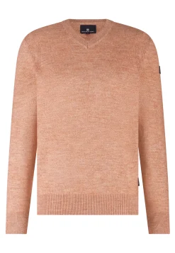 Gemêleerde trui met ribdetails