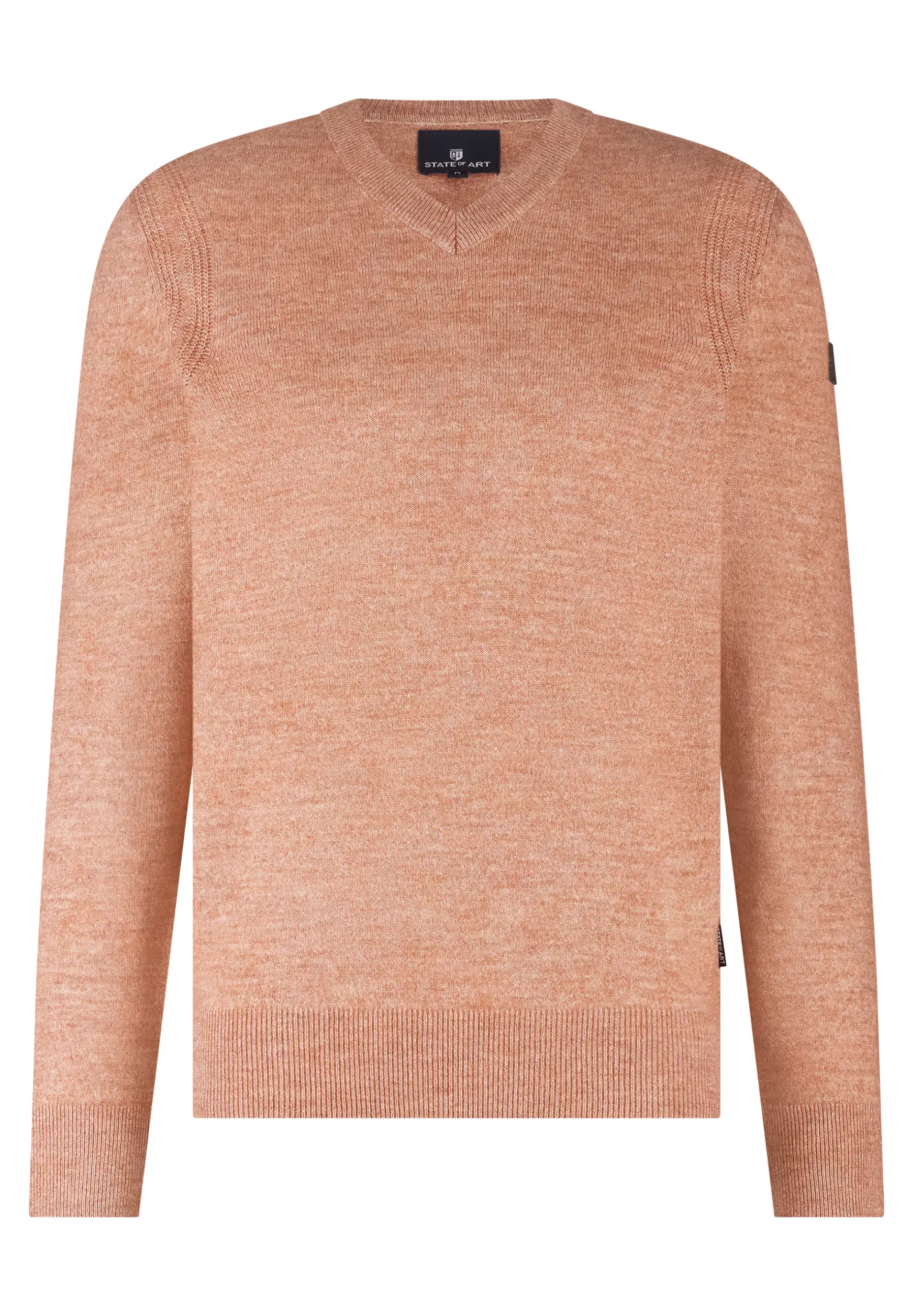 Gemêleerde trui met ribdetails