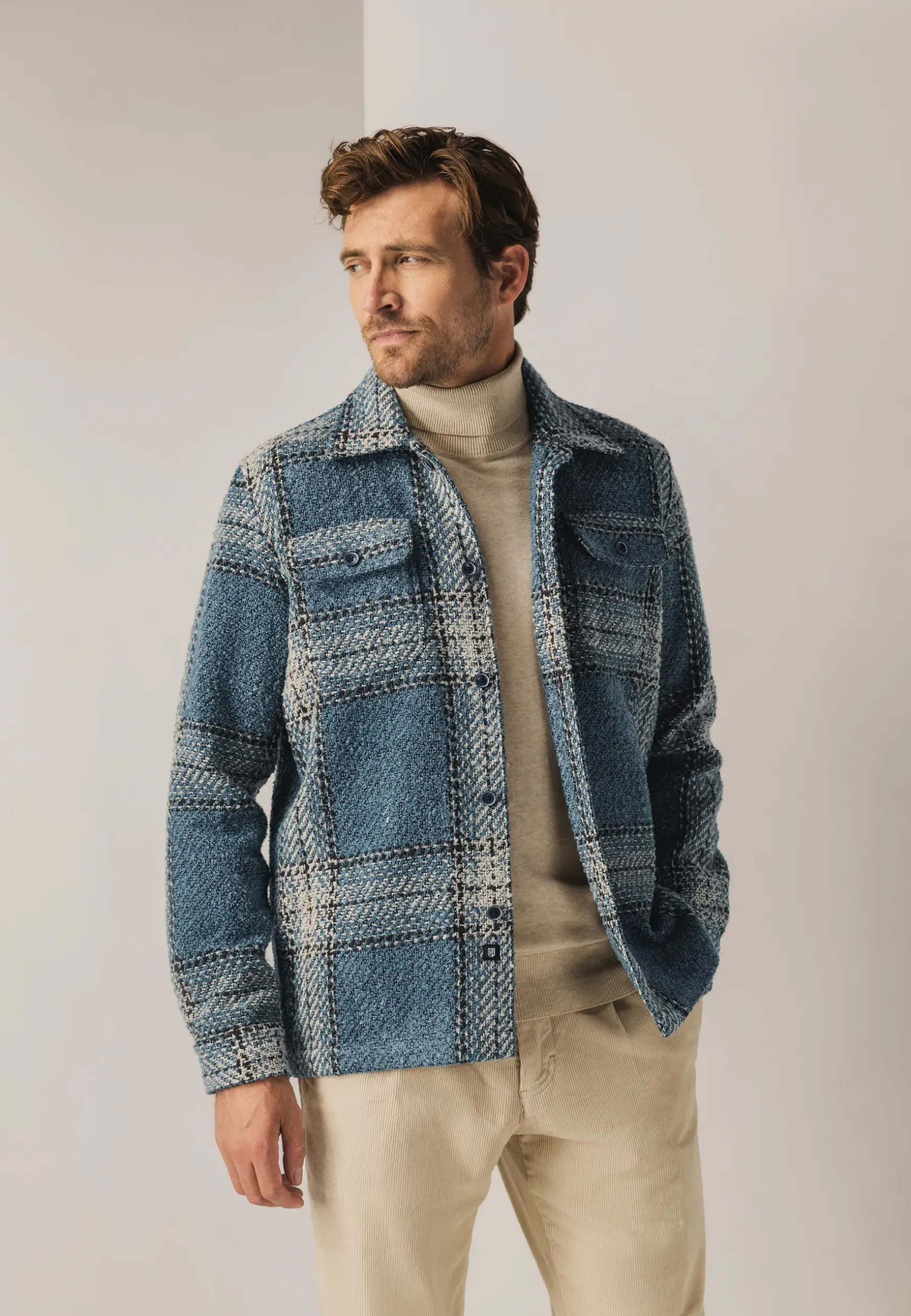 Geruit overshirt met borstzakken