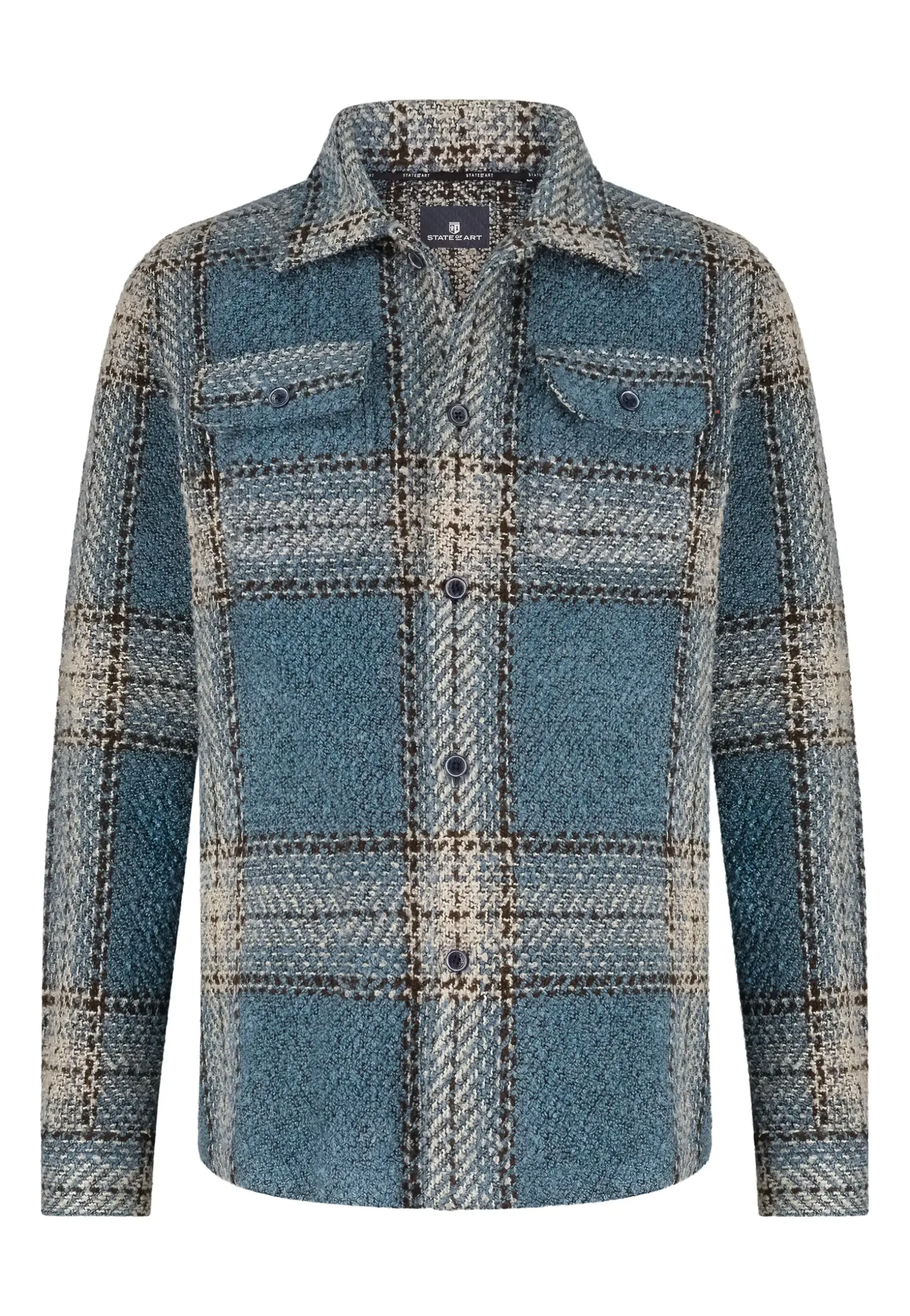 Geruit overshirt met borstzakken