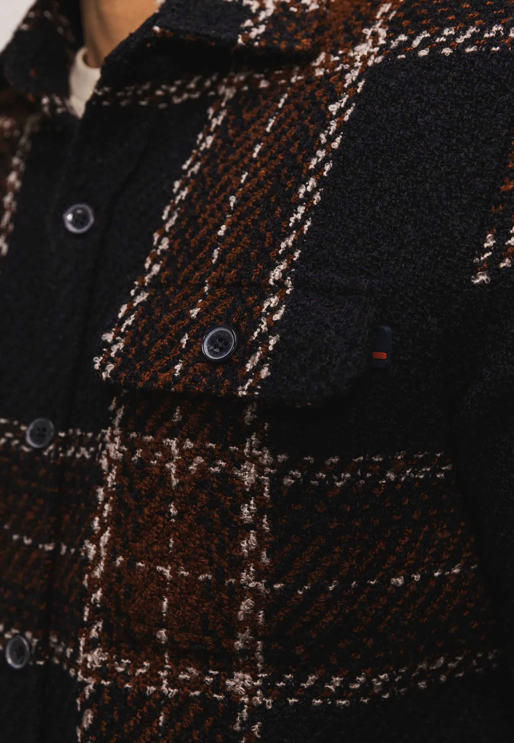 Geruit overshirt met borstzakken