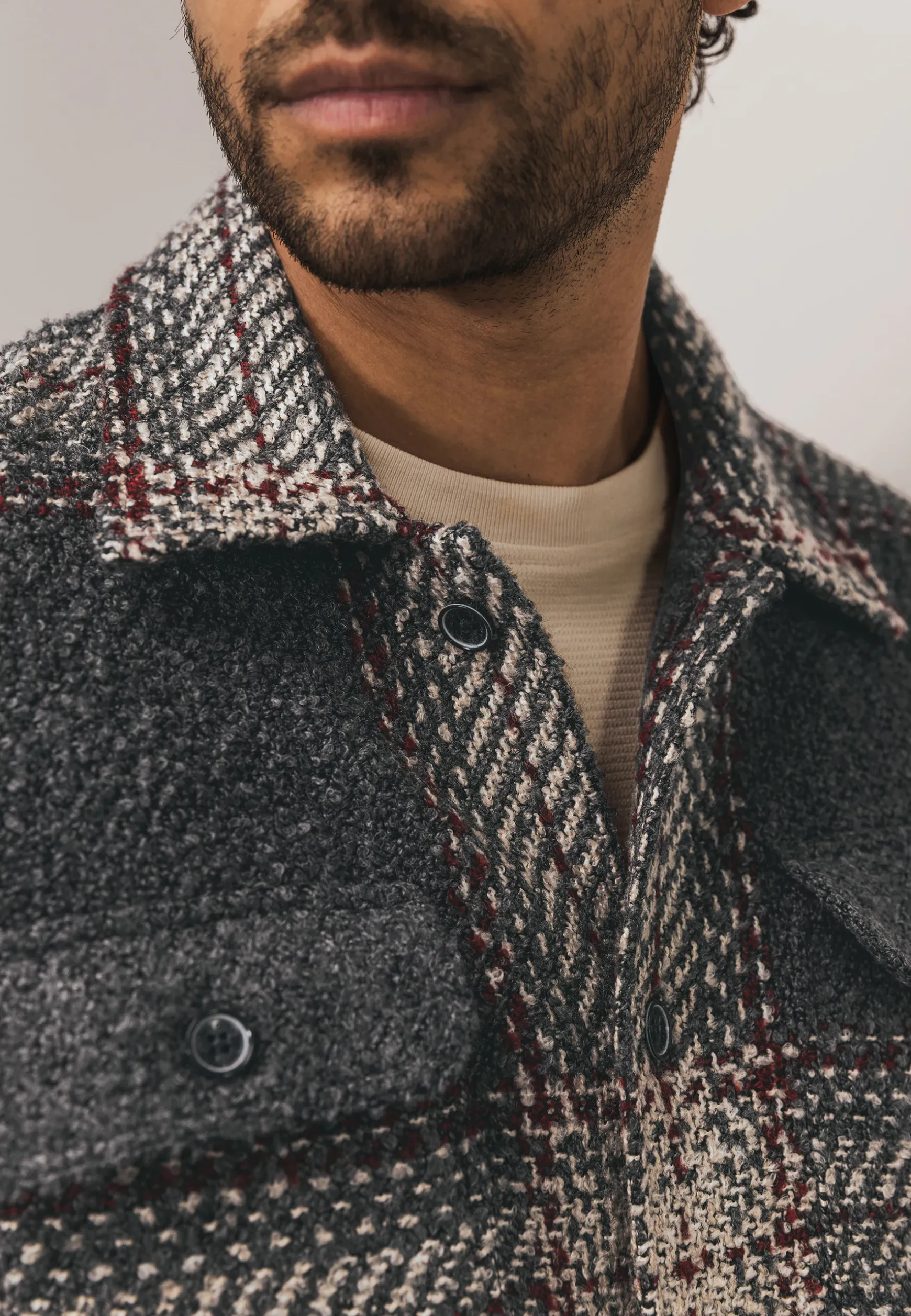 Geruit overshirt met borstzakken