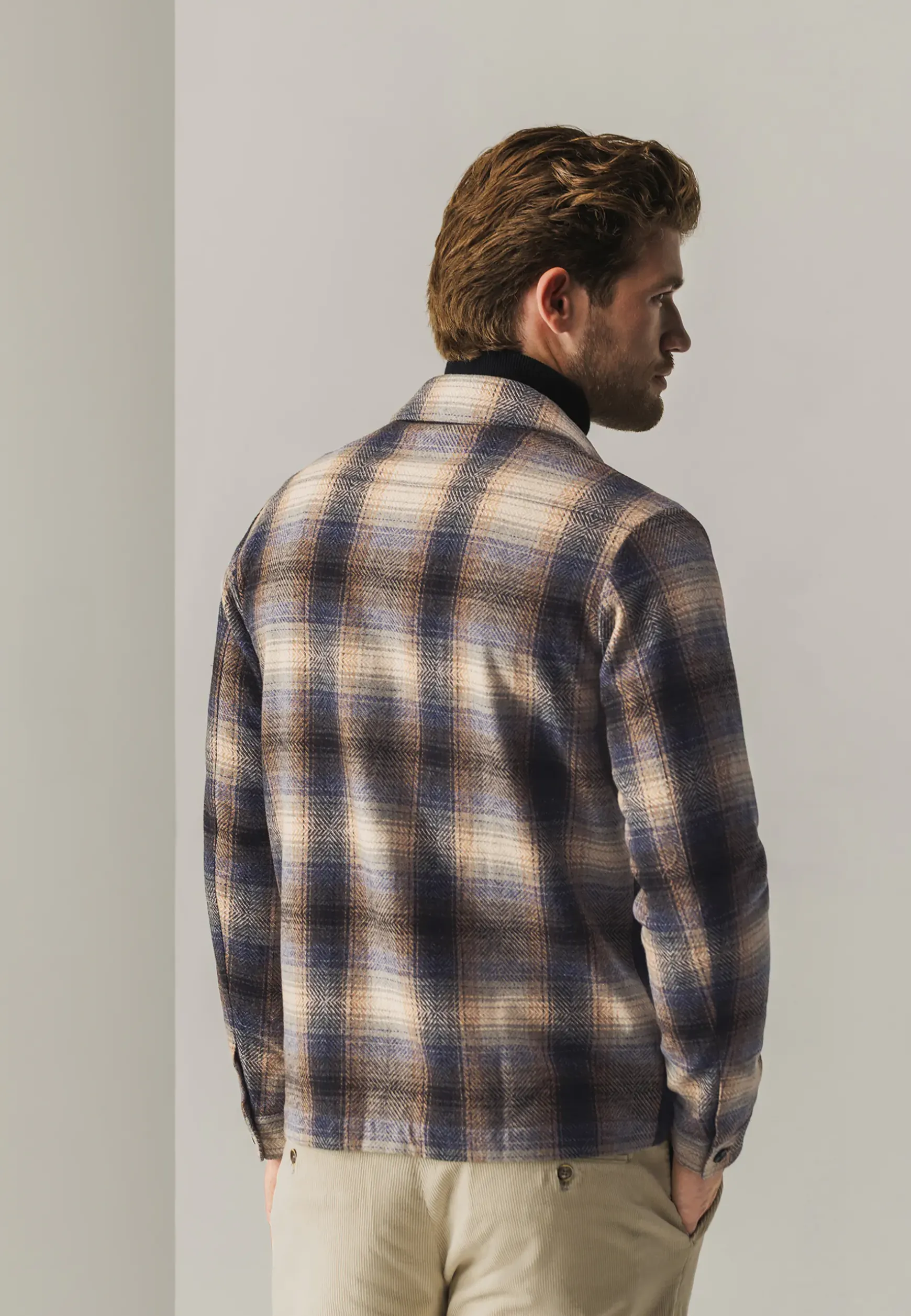 Geruit overshirt met klepzakken
