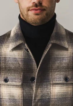 Geruit overshirt met klepzakken