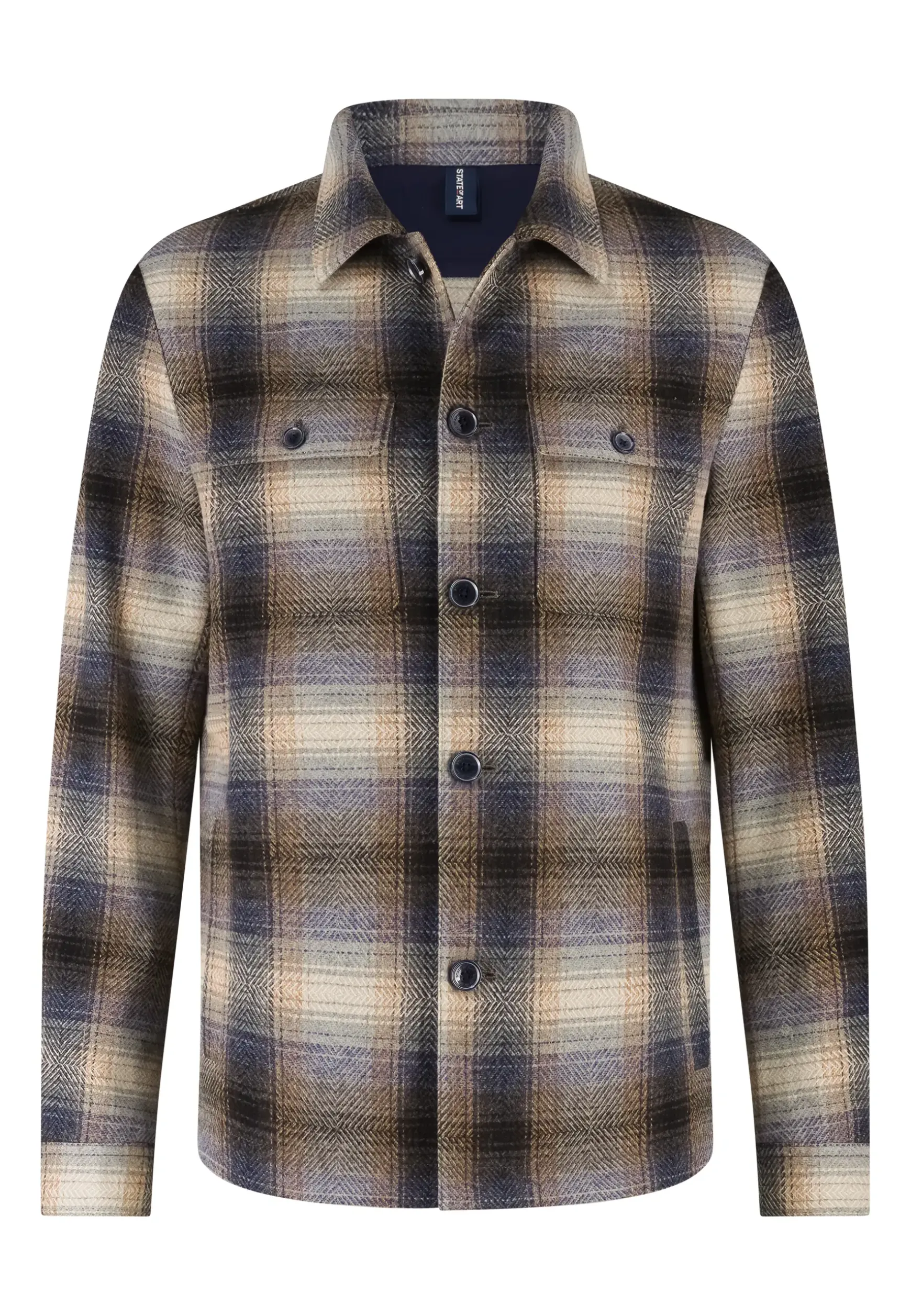 Geruit overshirt met klepzakken