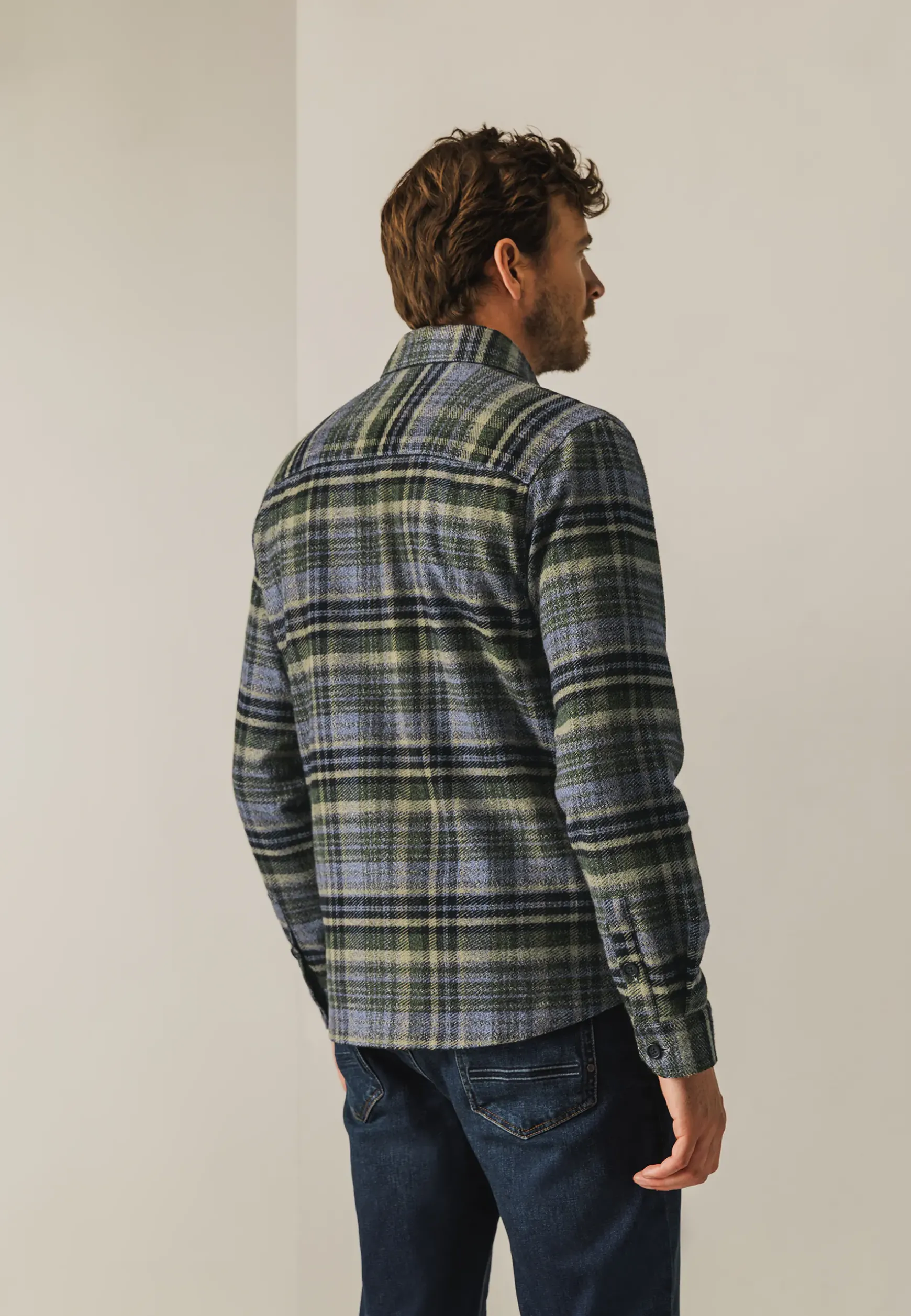 Geruit overshirt van twillstof