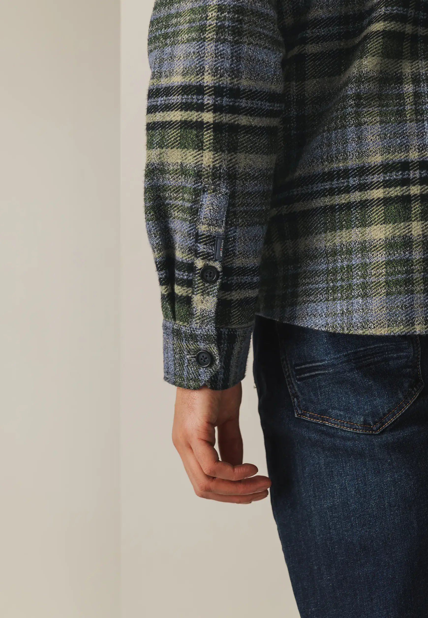 Geruit overshirt van twillstof