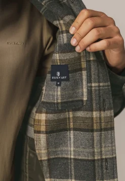 Geruit overshirt van wolmix
