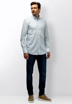 Gestreept poplin overhemd