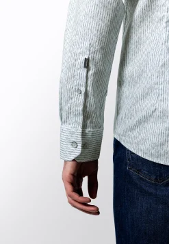 Gestreept poplin overhemd