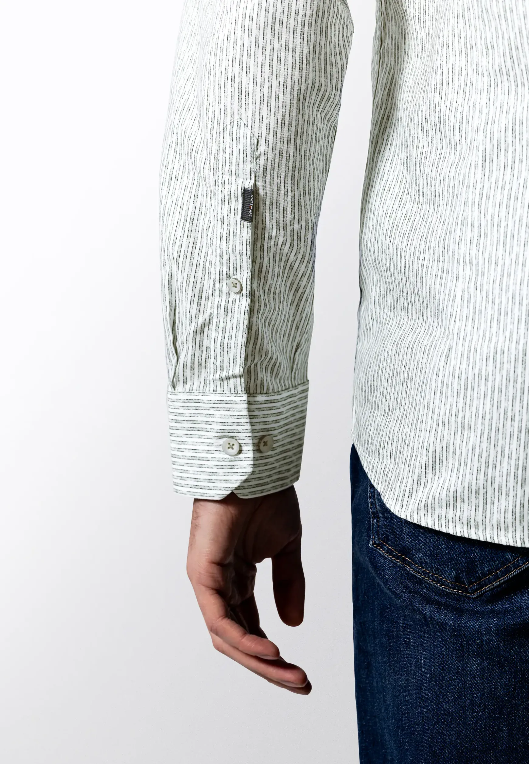 Gestreept poplin overhemd
