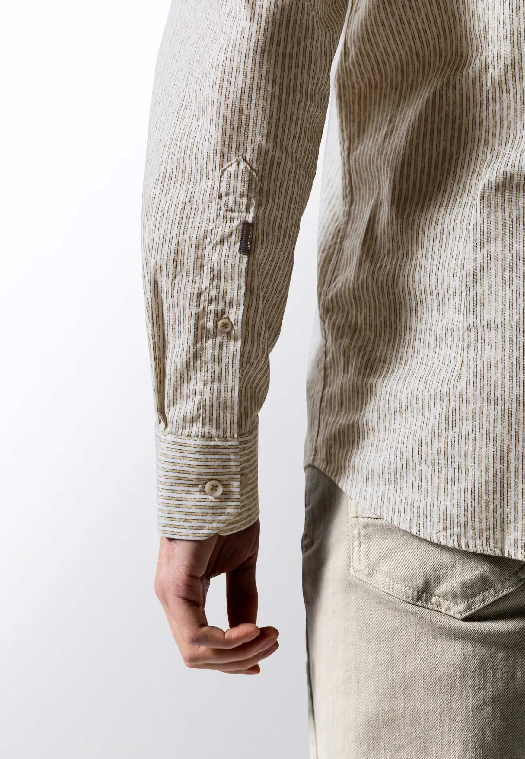Gestreept poplin overhemd