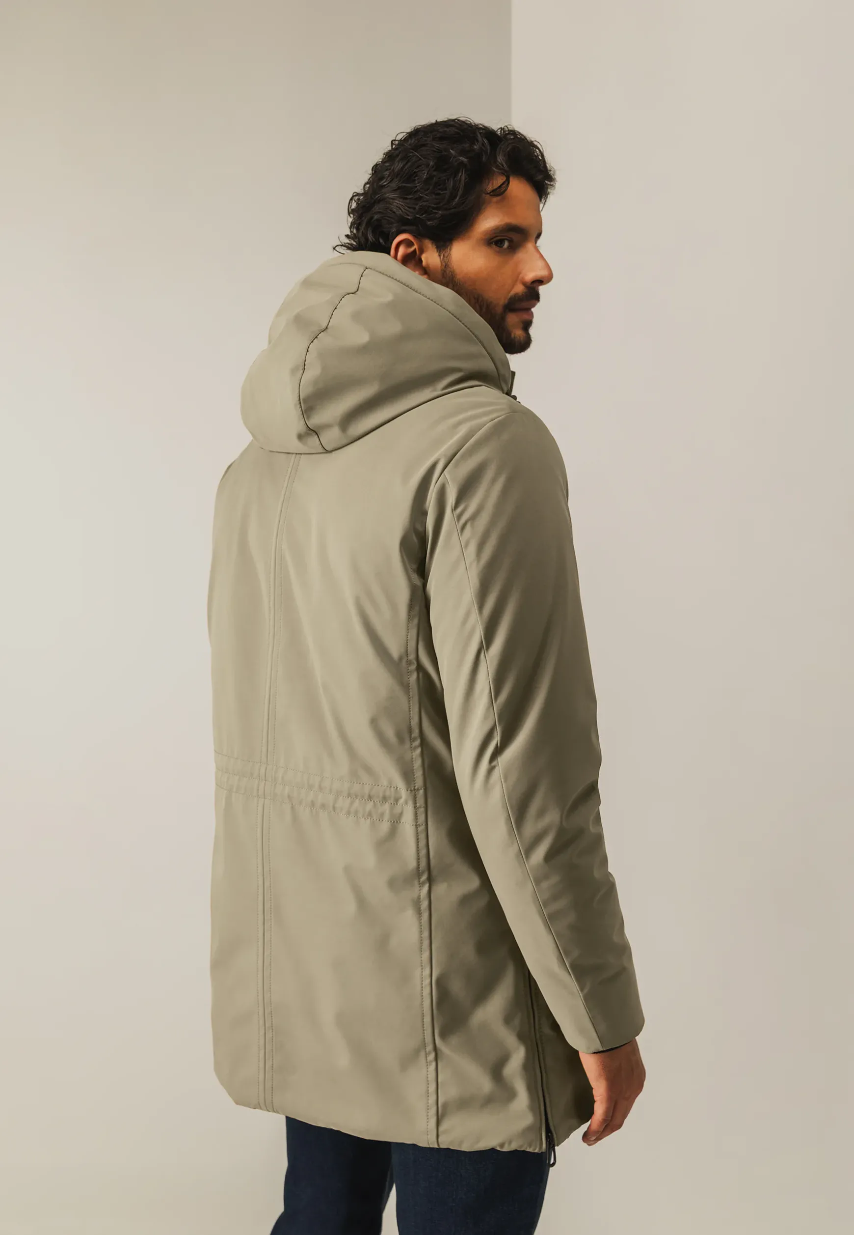 Gewatteerde parka met capuchon
