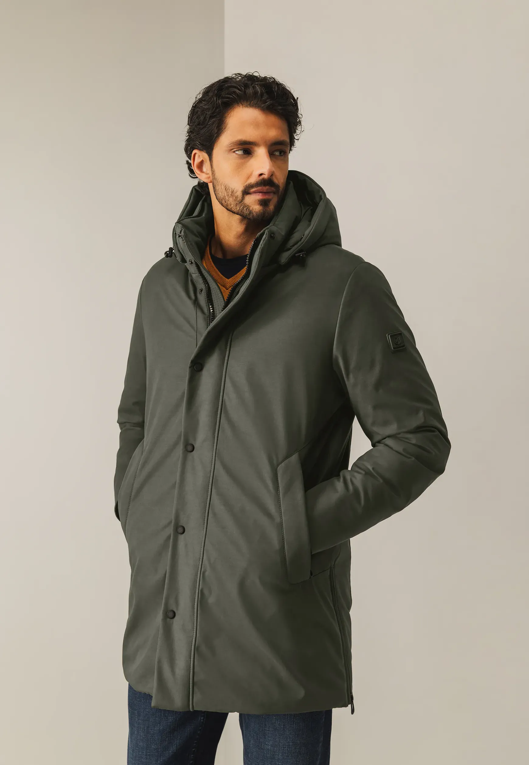 Gewatteerde parka met capuchon