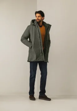Gewatteerde parka met capuchon