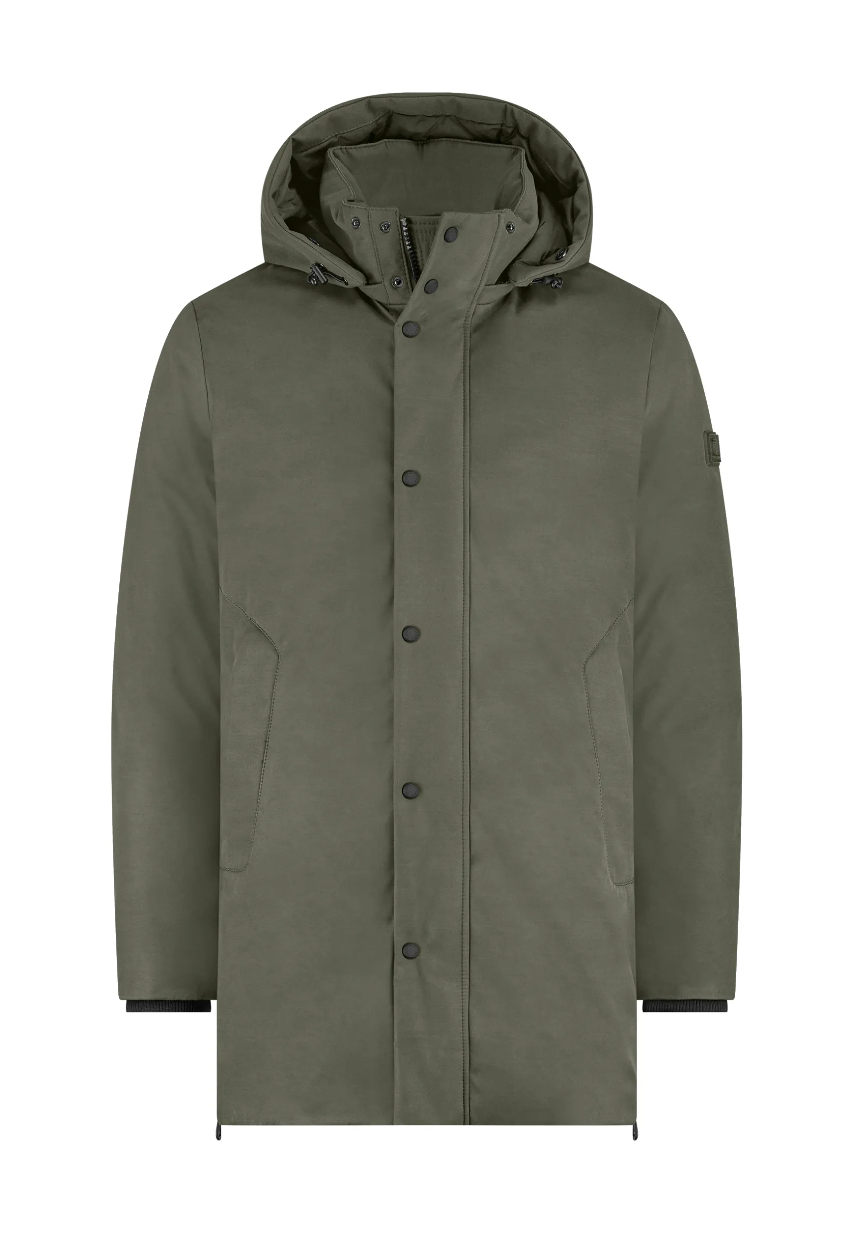Gewatteerde parka met capuchon