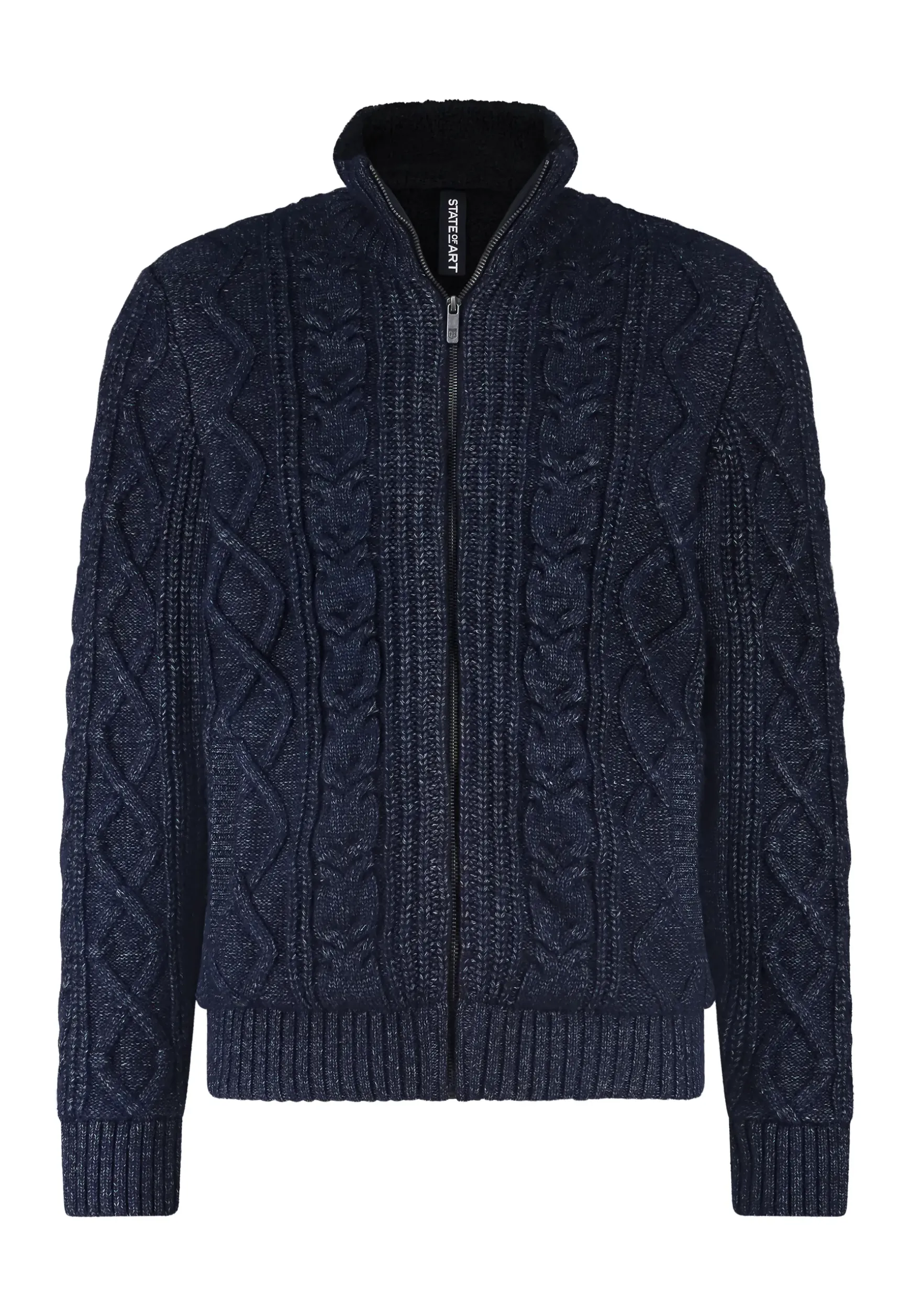 Grofgebreid vest met kabelpatroon