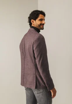 Halfgevoerde blazer met gemêleerd dessin