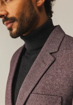 Halfgevoerde blazer met gemêleerd dessin