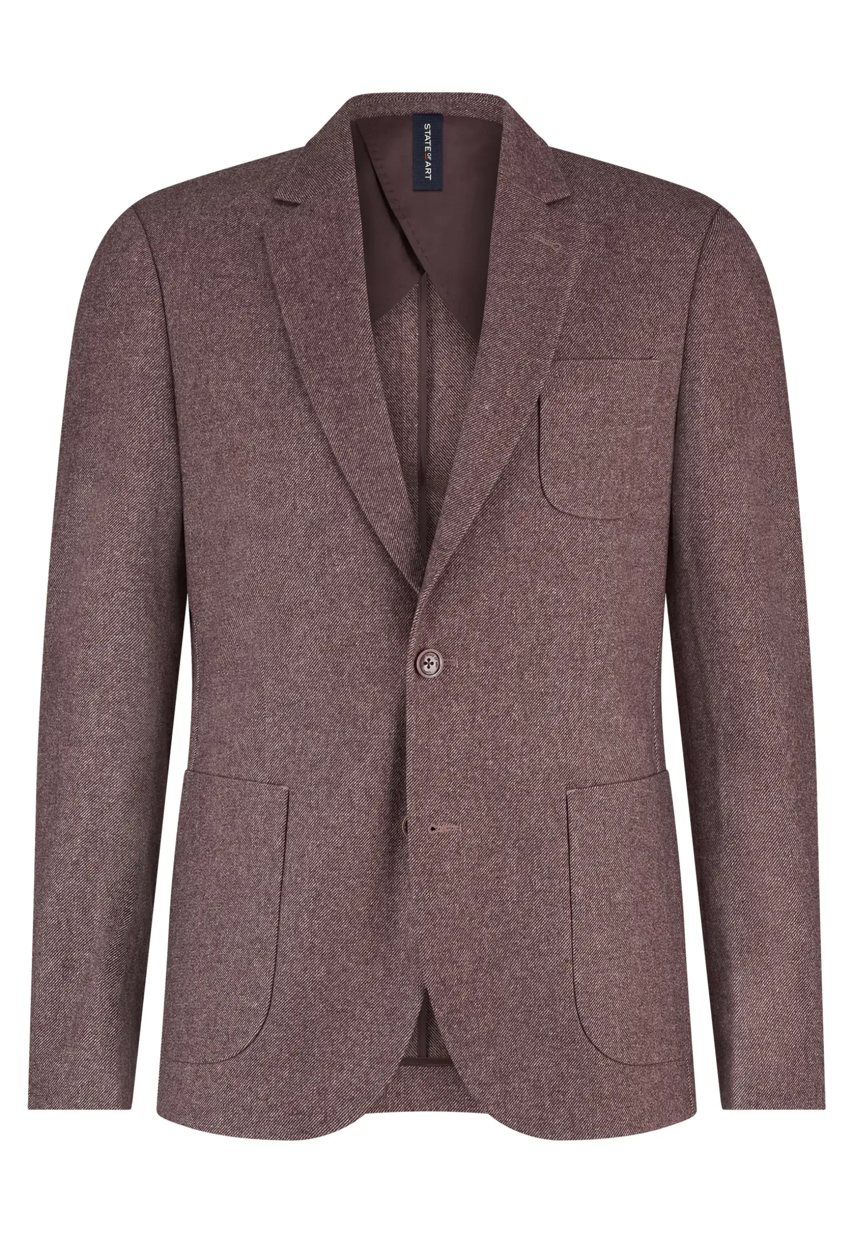 Halfgevoerde blazer met gemêleerd dessin