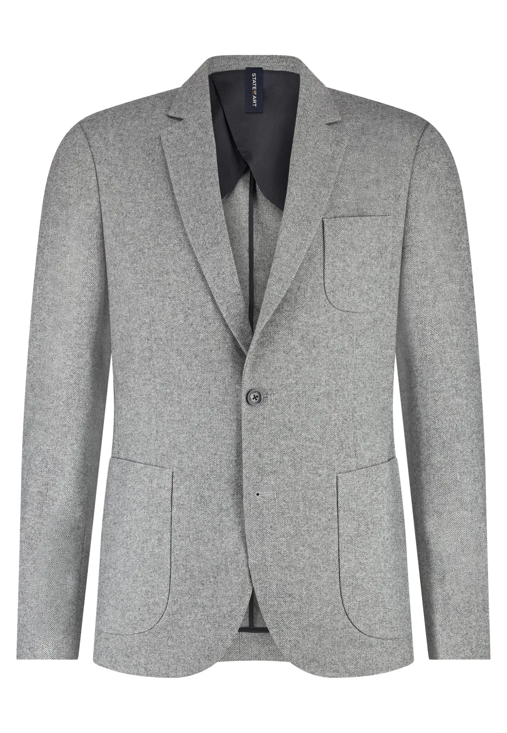 Halfgevoerde blazer met gemêleerd dessin