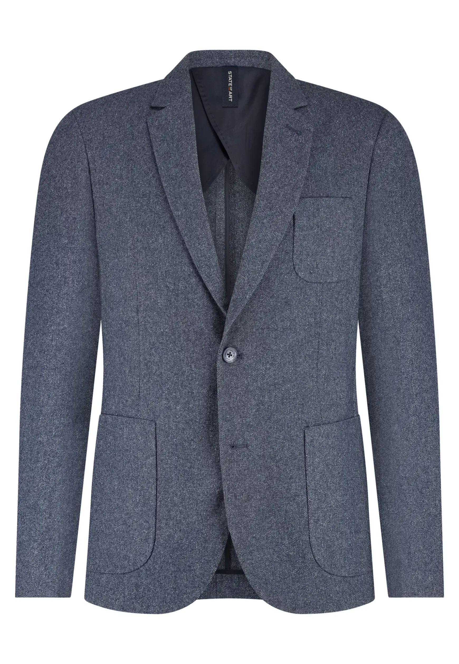 Halfgevoerde blazer met gemêleerd dessin