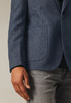 Halfgevoerde blazer met gemêleerd dessin