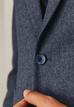 Halfgevoerde blazer met gemêleerd dessin
