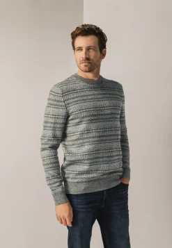 Jacquard trui met ronde hals