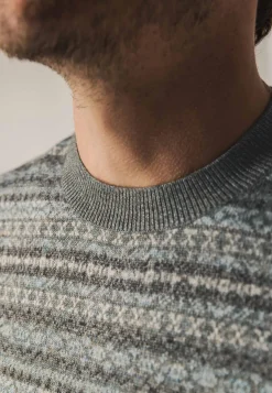 Jacquard trui met ronde hals