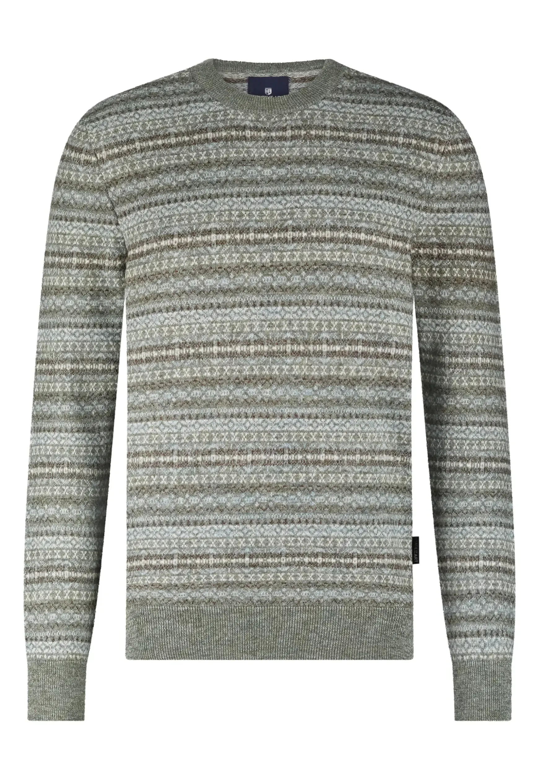 Jacquard trui met ronde hals