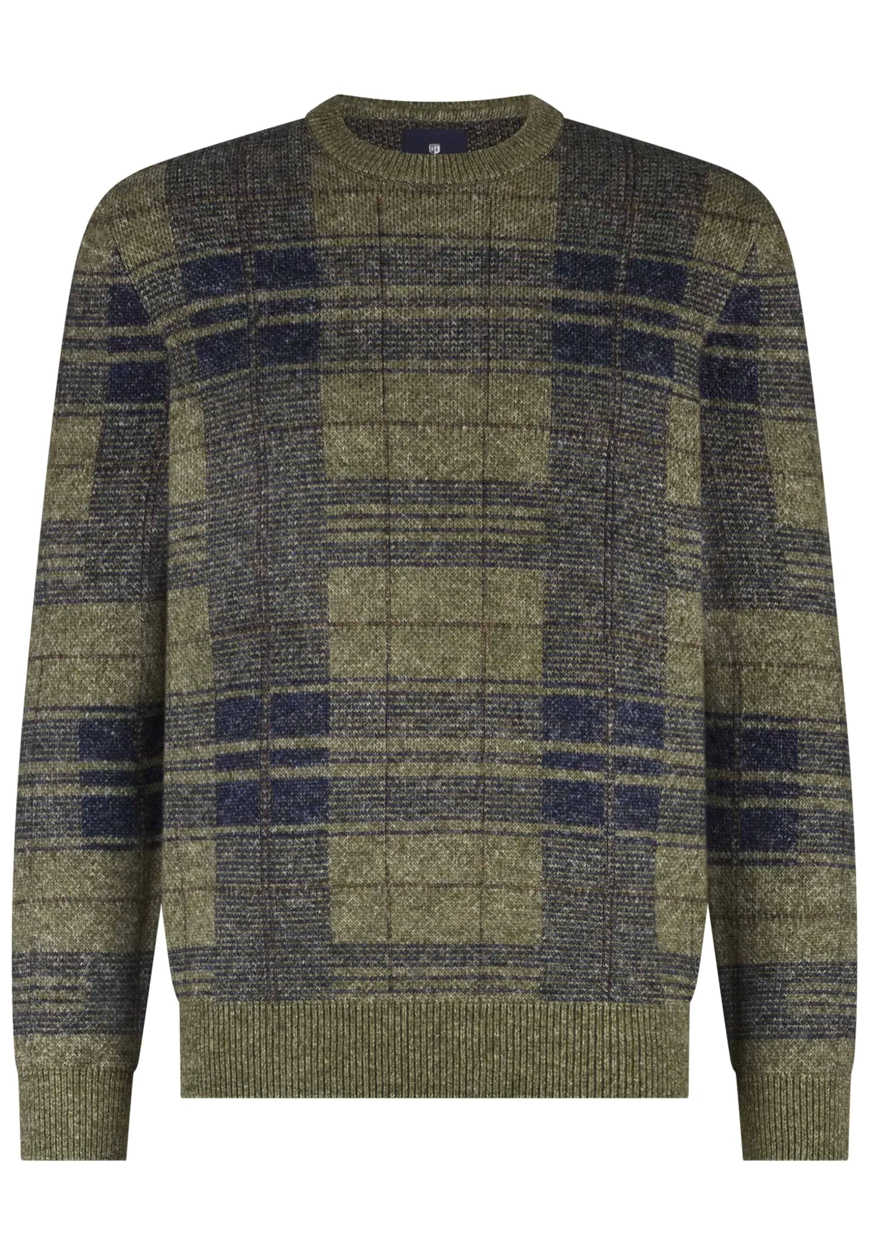 Jacquard trui met ruitpatroon