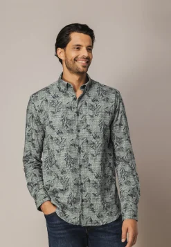 Jersey overhemd met all-over print
