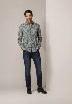 Jersey overhemd met all-over print