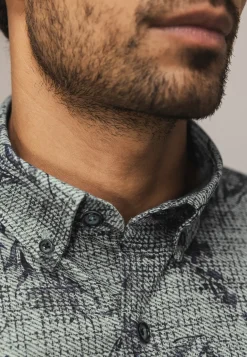 Jersey overhemd met all-over print