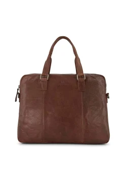 Laptoptas van buffelleer